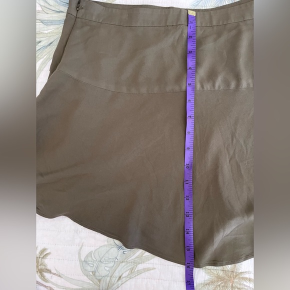 NWT- Express Skater Skirt (with High Low accent) in Olive Green (Size 4) - Picture 7 of 8